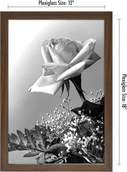 Americanflat 16x20 Picture Frame with Polished Plexiglass - Black Picture Frame - Wide Photo Frames Made of Engineered Wood for Vertical or Horizontal Wall Display - Epic Collection - Black - Colors B