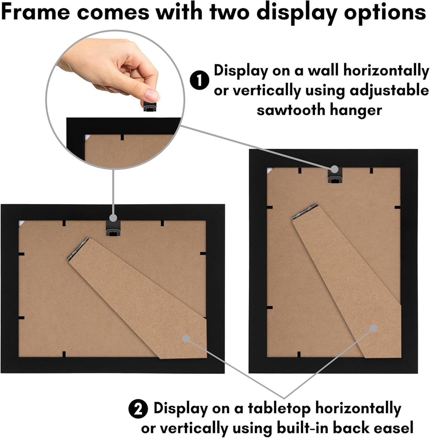 Americanflat 12x18 Poster Frame with Shatter-Resistant Glass - Signature Collection - Gallery-Style Frames Made of Engineered Wood - Photo Frame for Wall Display - Black - Colors C