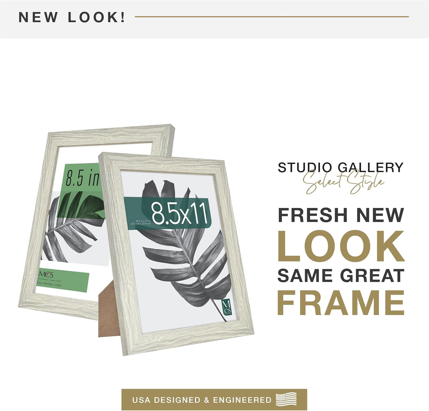 MCS Studio Gallery 16x24 Poster Frame Black Woodgrain Engineered Wood, Vertical & Horizontal Wall Hanging Large Picture Frame for Photos, Posters & Art Prints (1-Pack)