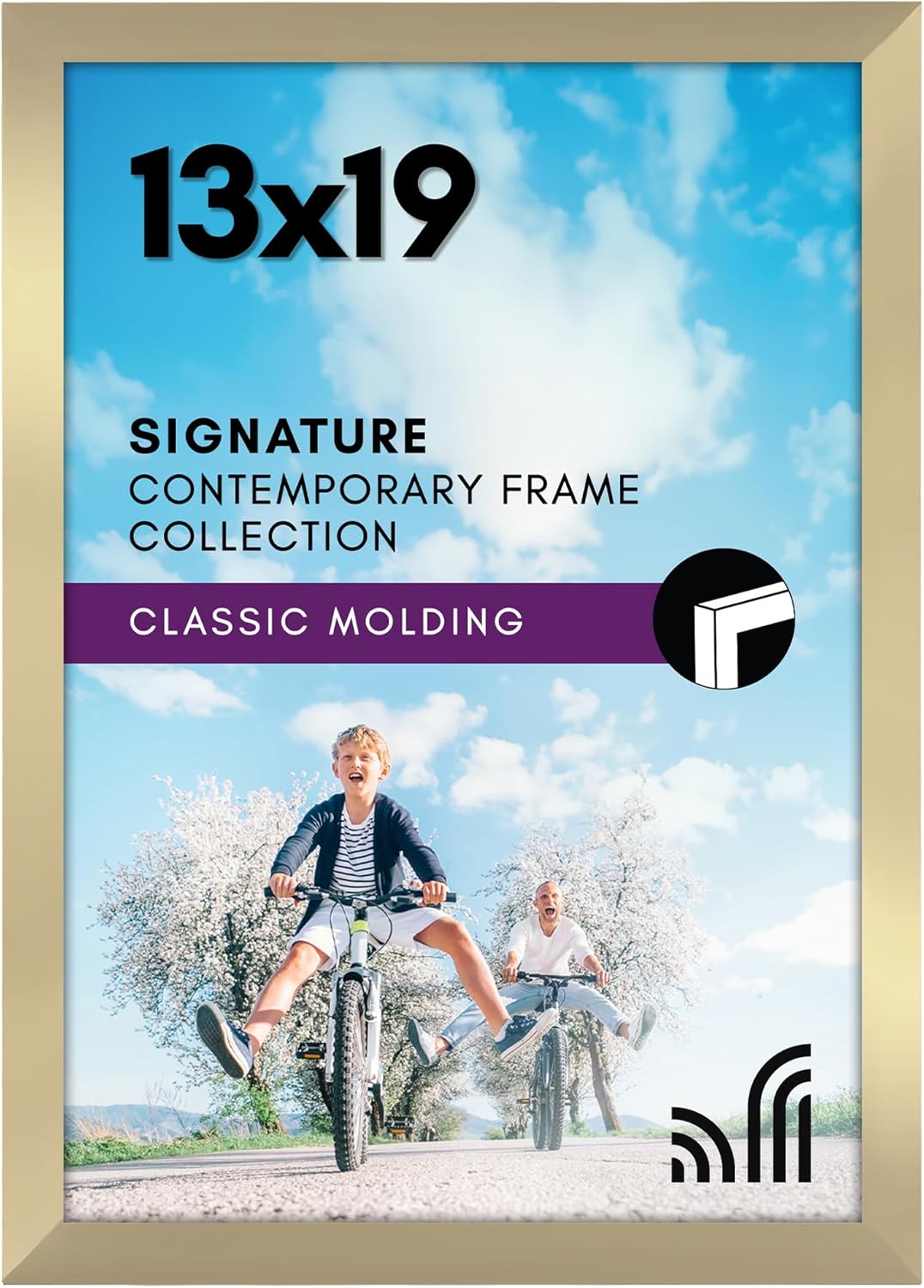 Americanflat 12x18 Poster Frame with Shatter-Resistant Glass - Signature Collection - Gallery-Style Frames Made of Engineered Wood - Photo Frame for Wall Display - Black - Colors A