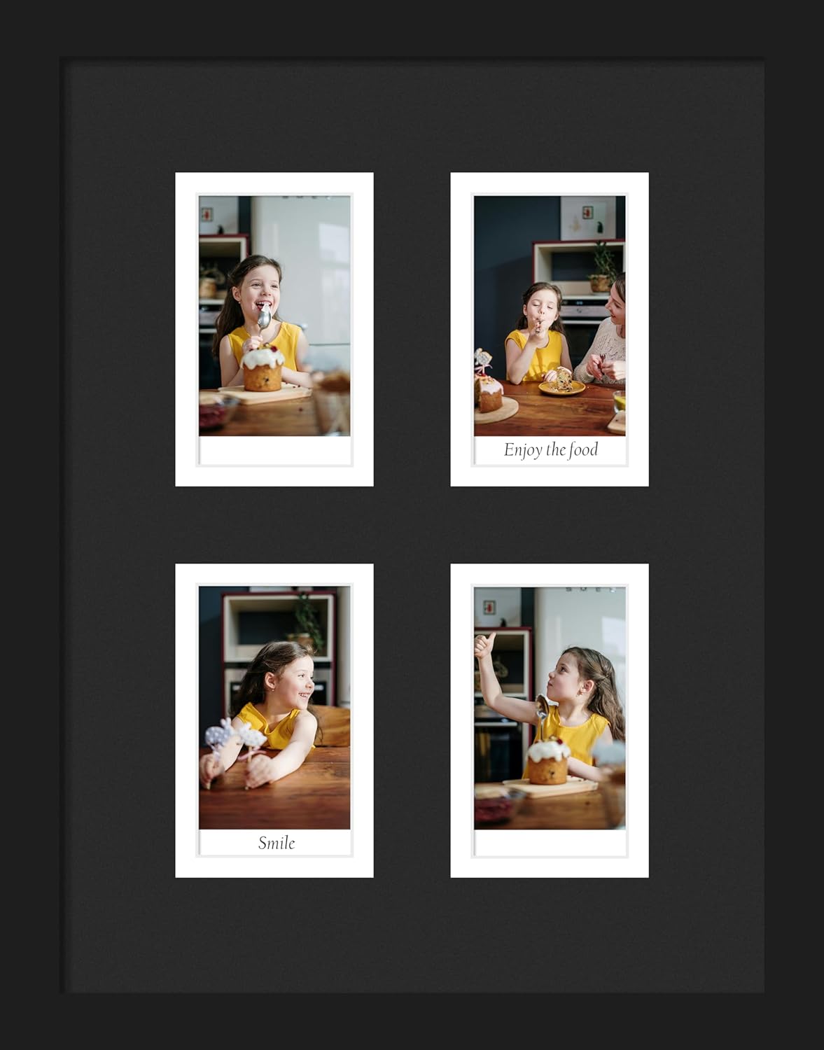 DUENPY 14x26 Collage Picture Frame 4x6 Collage Picture Frame Displays Twelve 4x6 inch Photos Available Horizontal Wall Mounting Display and Vertical Black - Colors A