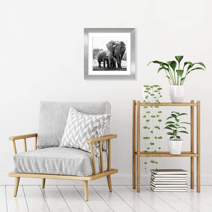 Americanflat 8x10 Picture Frame with Shatter-Resistant Glass - Use as 5x7 Frame with Mat or Display 8x10 Photo Without Mat - Signature Collection - Picture Frames for Tabletop and Wall Display - Black