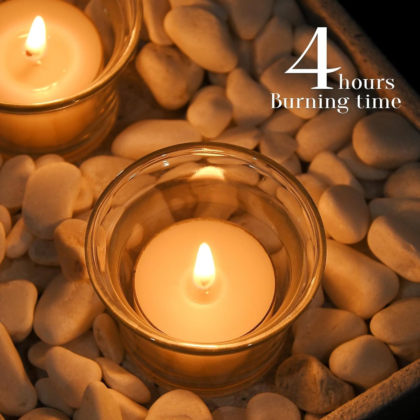 Natural Yellow Beeswax Tealight Candles - 12pcs - Organic Candle Natural Scent Smokeless Clean Burning