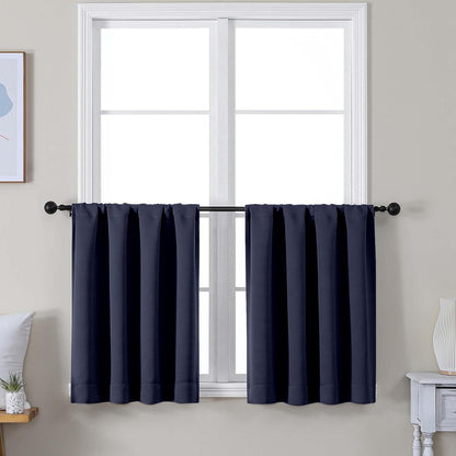 Simplebrand Ava Sage Green Blackout Curtains for Bedroom 63 Inch Length 2 Panels Set, Solid Thermal Insulated Energy Saving Rod Pocket Window Treatment Curtains Blackout Drapes, W40 x L63 Inch, Sage - Colors B
