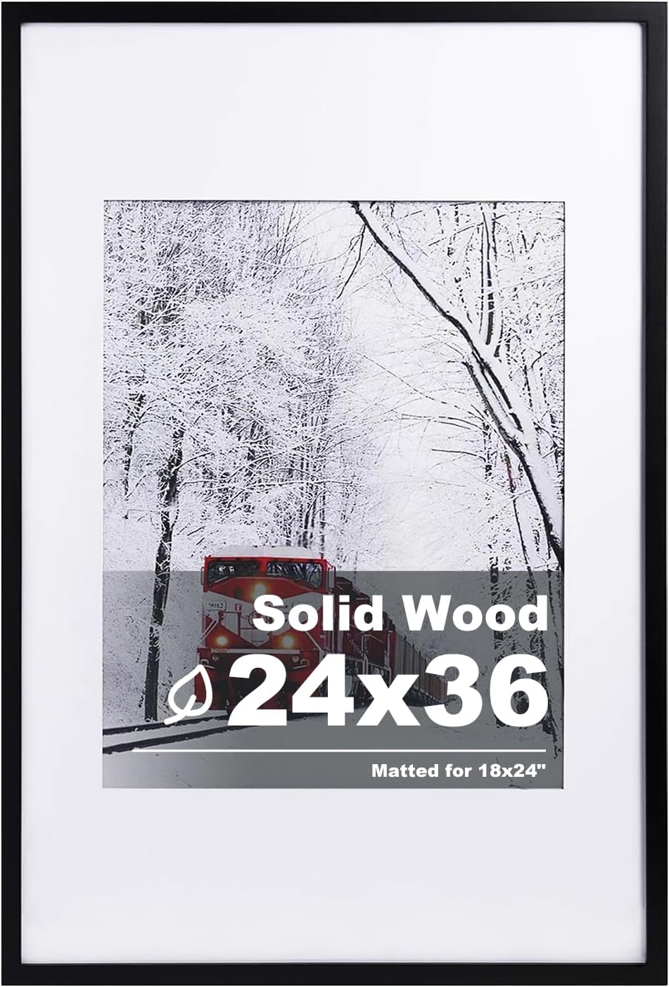 Egofine 12x16 Picture Frame Black, Covered by Plexiglass Made of Solid Wood, Display Pictures 9x12 and 11x14 with Mat or 12x16 Without Mat, for Wall Mounting Photo Frame - Colors B