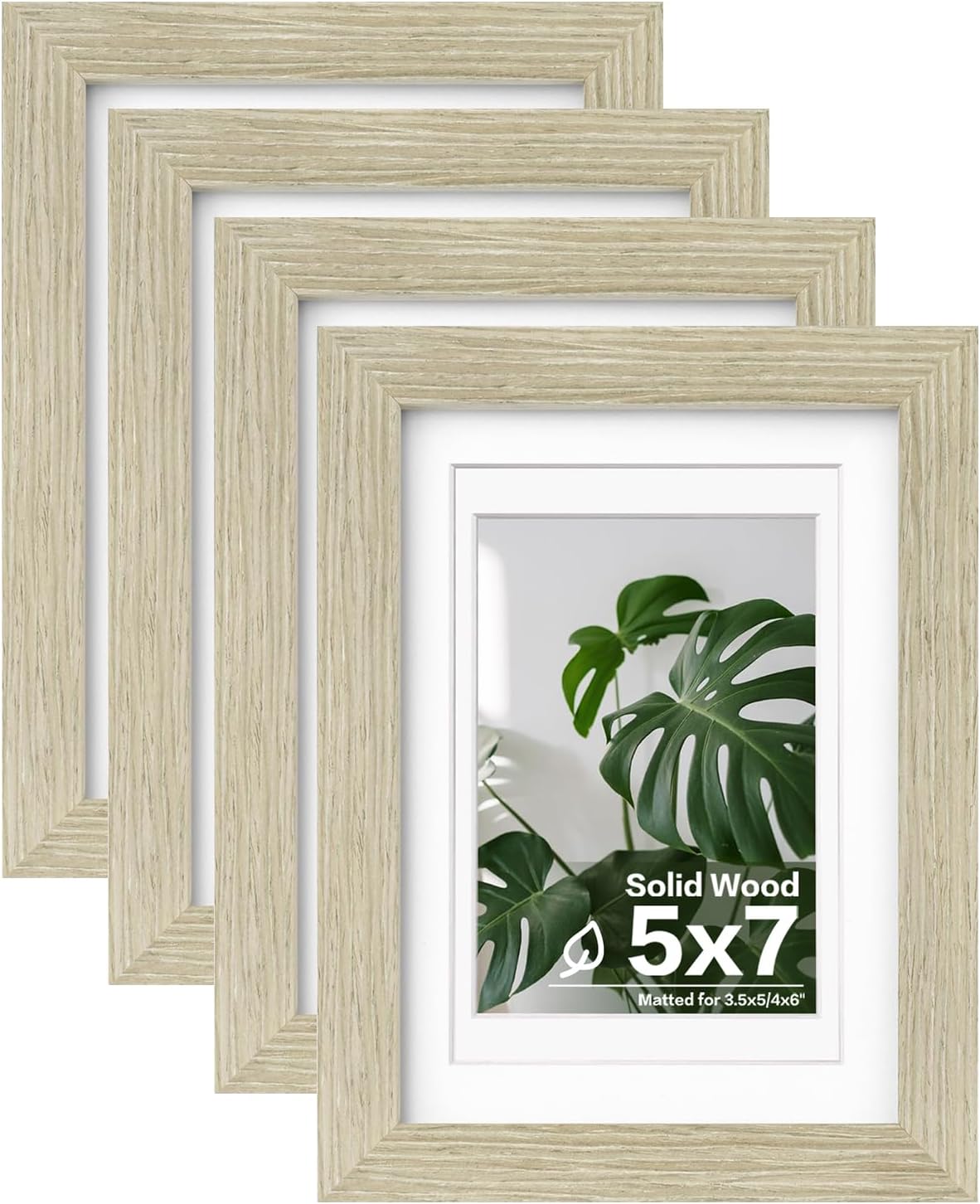 Egofine 8x10 Picture Frames Set of 4, Made of Solid Wood Covered by Plexiglass 4x6 and 5x7 with Mat or 8x10 without Mat, for Table Top Display and Wall Mounting Photo Frame Black