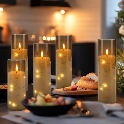 48- Pack of 3 Sizes of LED Flameless Candles.This Candle is Suitable for café, Fancy Restaurant, Bookstore and Other Scenes to Create a Relaxing and Romantic Atmosphere.