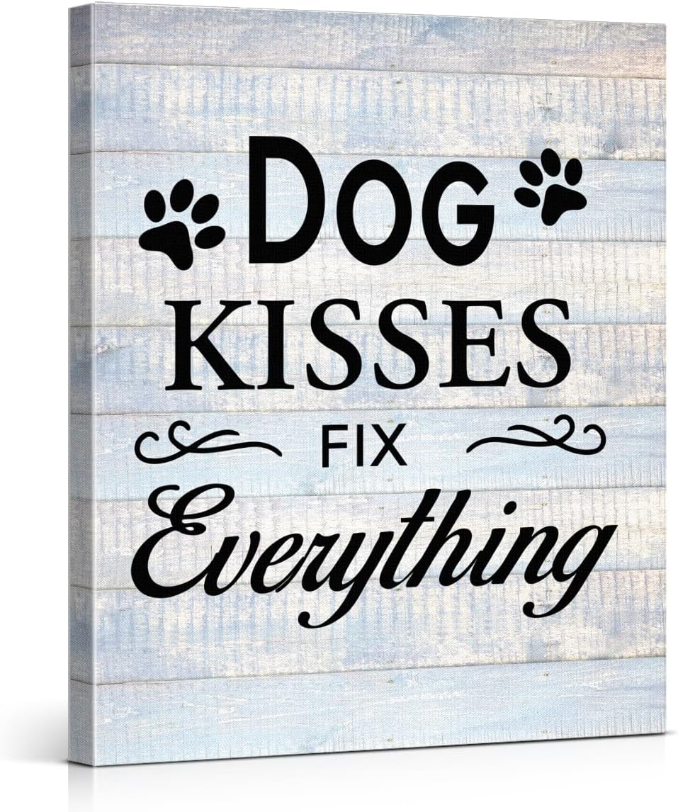 Inspirational Farmhouse Canvas Print Wall Art Decor One Small Positive Thought in the Morning Can Change Your Whole Day Sign Painting Plaque Rustic Home Decoration (8 X 8 Inches, Framed)