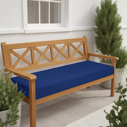 idee-home Outdoor Bench Cushion Waterproof, Bench Cushions for Outdoor Furniture, Patio Porch Swing Replacement Seat Pad with Ties for Garden Backyard, 48 x 18 Inch Red
