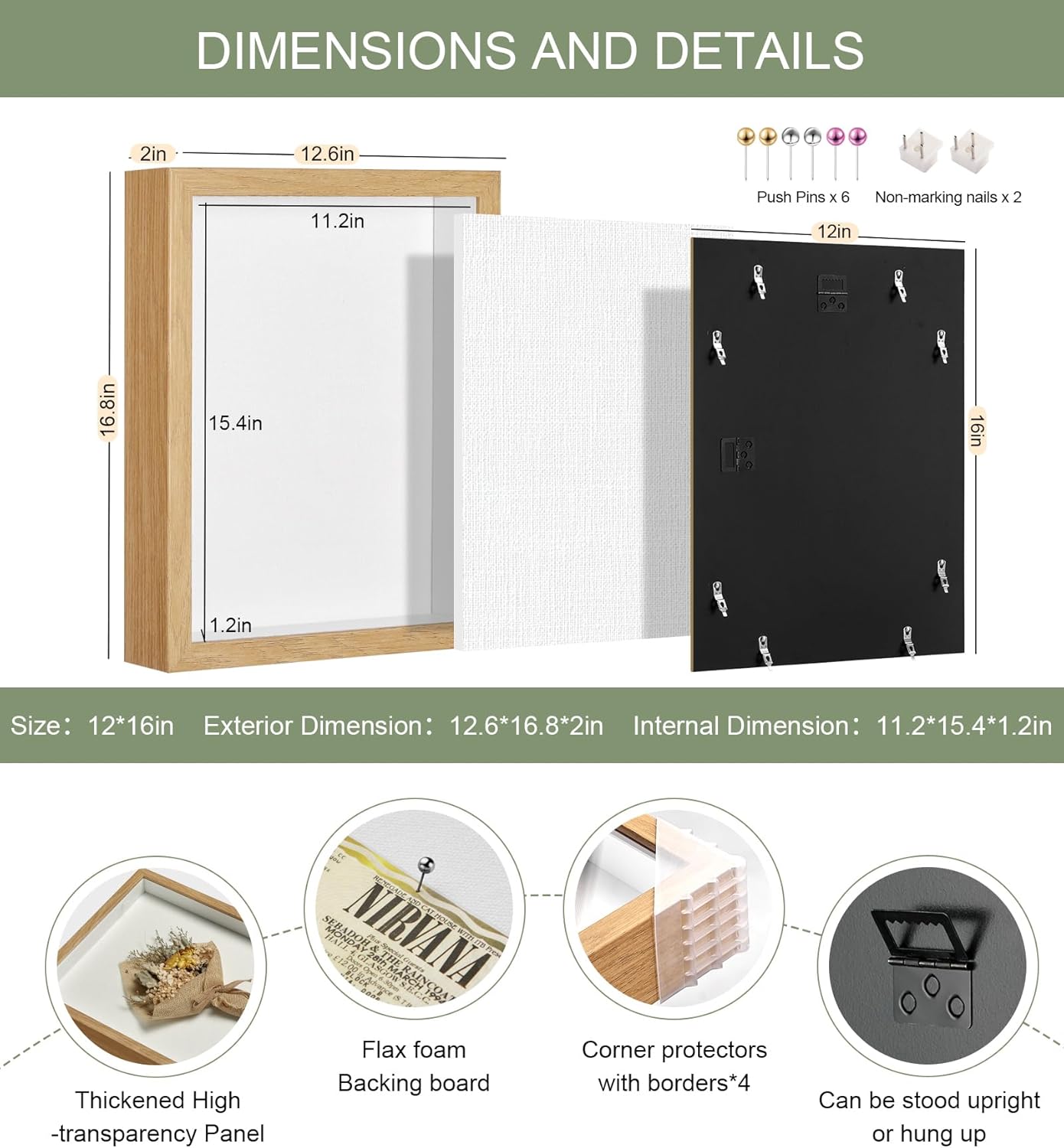 11x14 Shadow Box Display Case Picture Frame with Soft Linen Back, Large Deep Black Shadow Box 11x14 for Flowers Medal Display Case Jersey pet Graduation Memorabilia Baby Ltems Crafts Photos