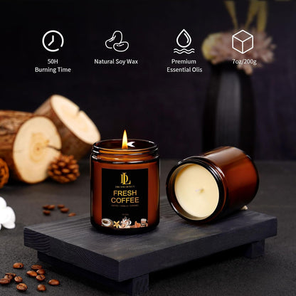Scented Candles Set, 4 Pack Soy Candles for Home Scented, Candle Gifts for Men Women, Scents of Pineapple Cocktail/Coconut Vanilla/Pink Sands/Bahamian Breeze