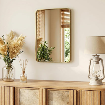 NEWBULIG Gold Round Wall Mirror 36 Inch, Bathroom Mirrors for Over Sink, Wall Decor for Bathroom, Entryway, Bedroom, Vanity
