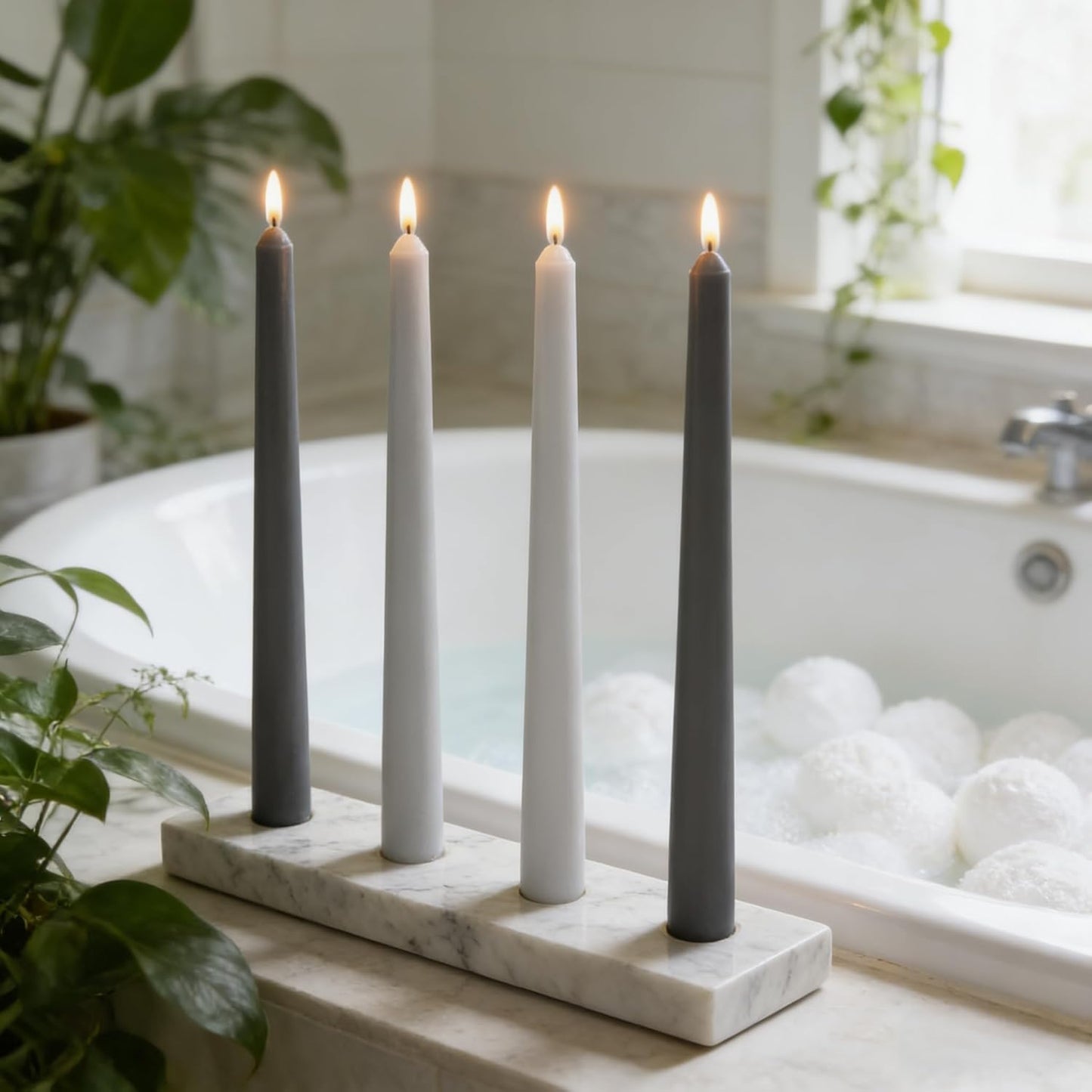 12-Pack Earth Tone Taper Candles, 10 Inch Unscented Dripless Candlesticks, Long-Lasting Burn Time of 7-8 Hours, Perfect for Fall Harvest Halloween Thanksgiving Dinners Parties and Home Décor