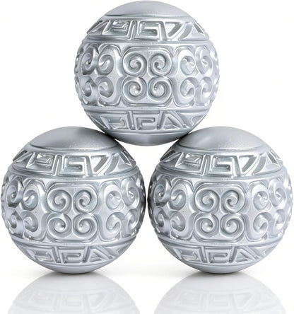 3 Pack Gold Decorative Ball for Centerpiece Bowls, 3 inch Orbs Spheres for Home Living Room Coffee Table Centerpieces Shelf Decoration