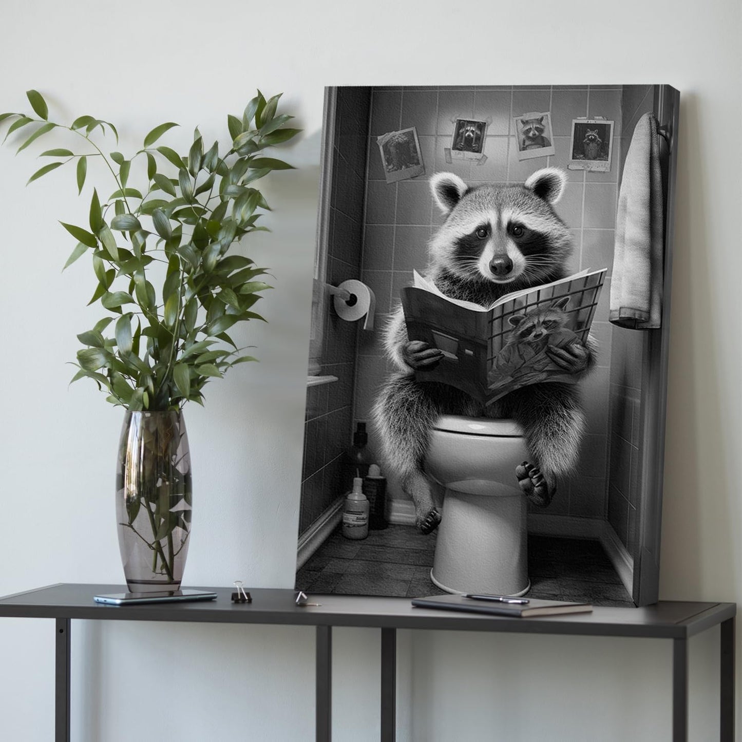 DIHSIEG 12x16 Canvas Wall Art funny bathroom wall art Print Poster Vintage Poster Frameless Floral Can be hung on the Wall Heal Your Heart poster Wall Art Canvas