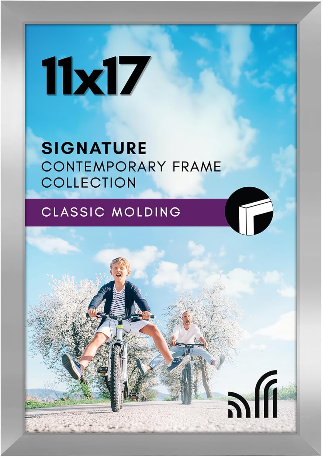 Americanflat 12x18 Poster Frame with Shatter-Resistant Glass - Signature Collection - Gallery-Style Frames Made of Engineered Wood - Photo Frame for Wall Display - Black - Colors C