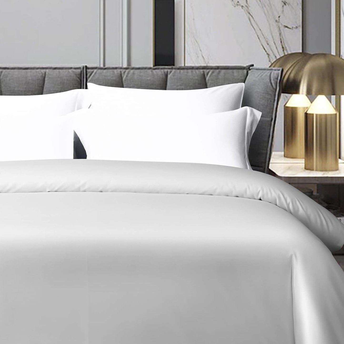 NTBAY Cotton 26x26 Euro Sham Covers - 500 Thread Count Egyptian Cotton Euro Pillow Covers, 2 Pack Super Soft and Breathable 26x26 Pillow Covers, Square Pillow Cases, White