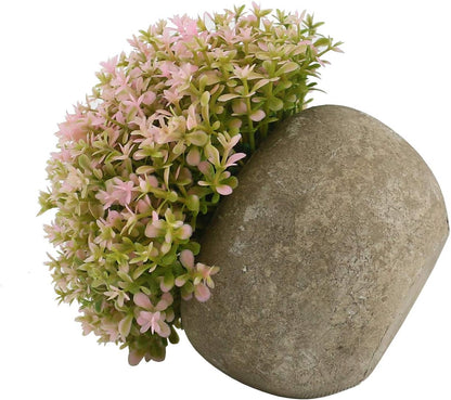 Ogrmar Mini Plastic Faux Plants in Pot/Small Topiary Shrubs Fake Greenery for Bathroom, House Decorations (Green Grass)