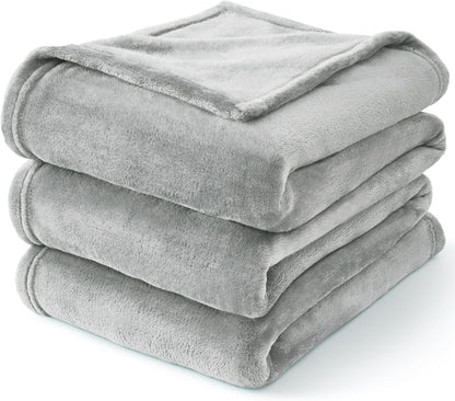 BEDELITE Fleece Blanket Black Throw Blankets for Couch & Bed, Luxury Plush Cozy Fuzzy Blanket 50x60 inches, Super Soft Warm Lightweight Throw Blanket for Travel Camping - Colors A