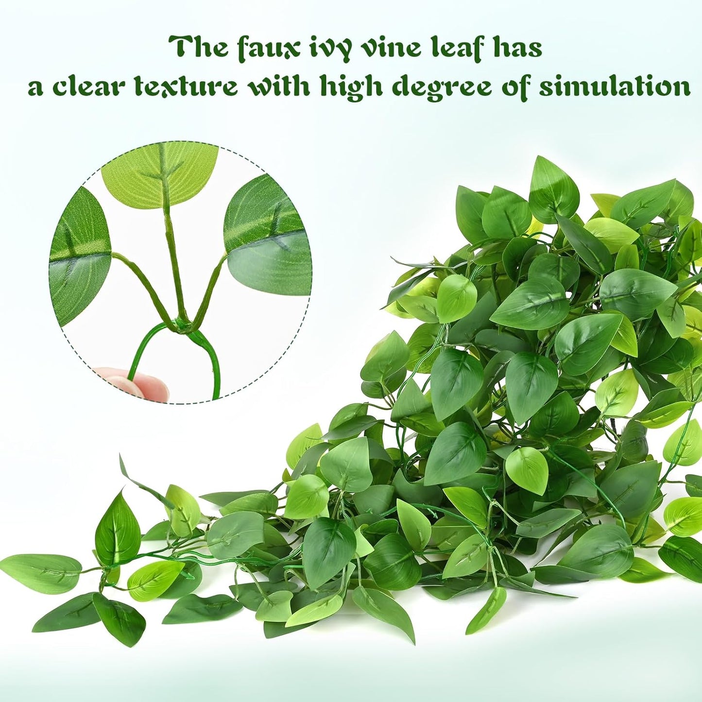 Waipfaru 4Pcs Fake Hanging Plants 2.7ft Fake Plants Eucalyptus Leaves UV Resistant Fake Vines Ivy Artificial Plants Outdoor Faux Plants Indoor Bedroom Living Room Boho Wall Porch Shelf Decor