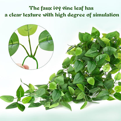 Waipfaru 4Pcs Fake Hanging Plants 2.7ft Fake Plants Eucalyptus Leaves UV Resistant Fake Vines Ivy Artificial Plants Outdoor Faux Plants Indoor Bedroom Living Room Boho Wall Porch Shelf Decor