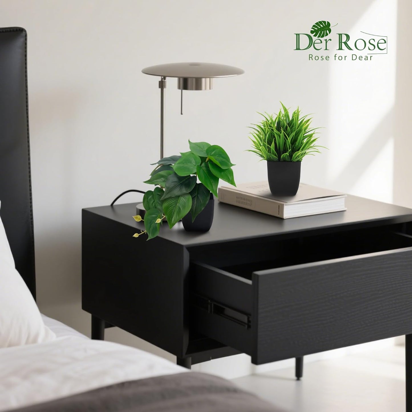 Der Rose 6 Pack Fake Plants Small Artificial Potted Plants Faux Plants for Home Office Desk Bathroom Aesthetic Farmhouse Room Decor Indoor