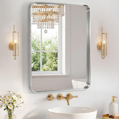 NEWBULIG Gold Round Wall Mirror 36 Inch, Bathroom Mirrors for Over Sink, Wall Decor for Bathroom, Entryway, Bedroom, Vanity