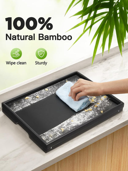 Bamboo Bed Tray Table with Foldable Legs, Breakfast Tray for Sofa, Bed, Eating, Working, Used As Laptop Desk Snack Tray by Pipishell