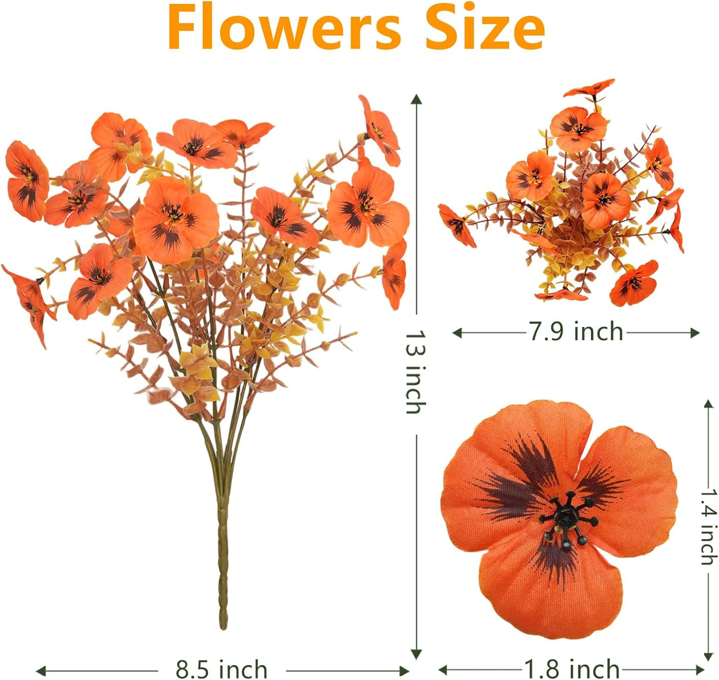 2 Set Artificial Hanging Flowers with Basket for Outdoor Spring Summer Decor, 2 Hanging Planters with 24 Pcs Silk Daisy Flowers for Garden Porch Patio Balcony Decoration