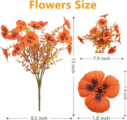 2 Set Artificial Hanging Flowers with Basket for Outdoor Spring Summer Decor, 2 Hanging Planters with 24 Pcs Silk Daisy Flowers for Garden Porch Patio Balcony Decoration