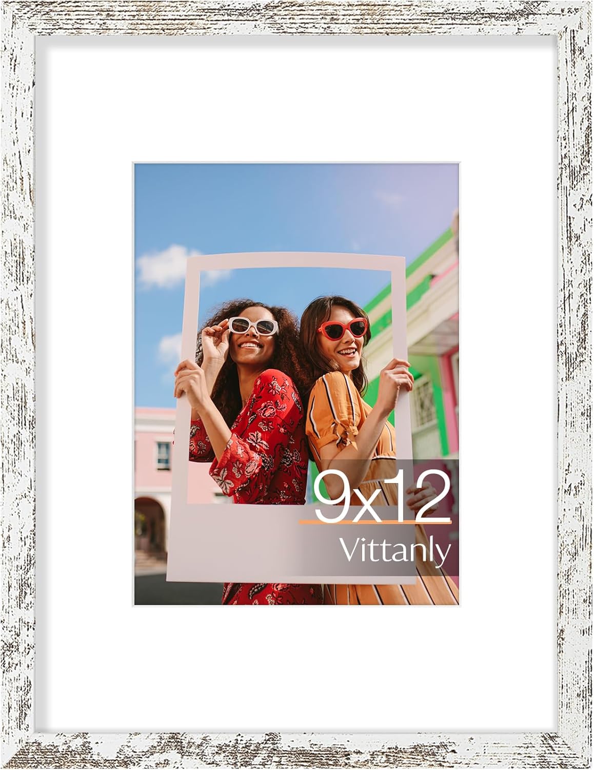 Vittanly 11x14 Picture Frame, Display Pictures 8x10 with Mat or 11x14 without Mat, Photo Frame for Wall Mounting, Black, 1 Pack - Colors B