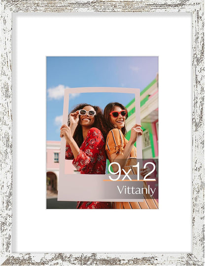 Vittanly 11x14 Picture Frame, Display Pictures 8x10 with Mat or 11x14 without Mat, Photo Frame for Wall Mounting, Black, 1 Pack - Colors B