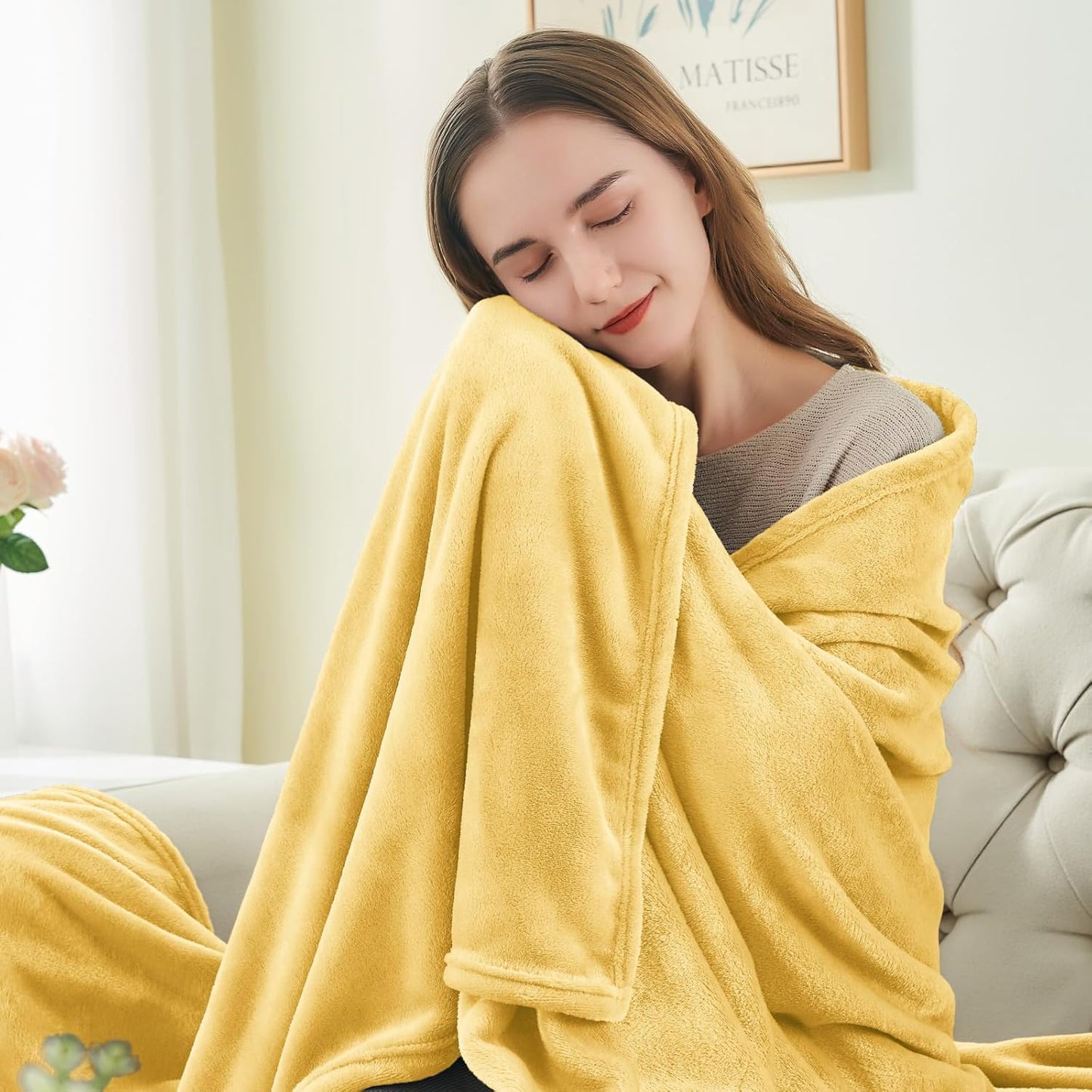 BEDELITE Fleece Blanket Black Throw Blankets for Couch & Bed, Luxury Plush Cozy Fuzzy Blanket 50x60 inches, Super Soft Warm Lightweight Throw Blanket for Travel Camping - Colors A