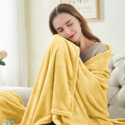 BEDELITE Fleece Blanket Black Throw Blankets for Couch & Bed, Luxury Plush Cozy Fuzzy Blanket 50x60 inches, Super Soft Warm Lightweight Throw Blanket for Travel Camping - Colors A