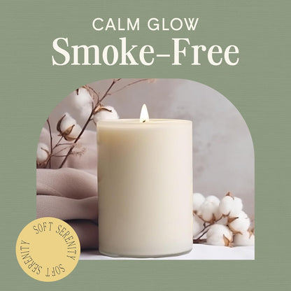 Mister Candle Dripless Vanilla Scented Ivory Pillar Candle, Hand Made Vanilla Pillar Candles with Essential Oils for Home Decor, Premium Wax, 100 Hr Burn Time