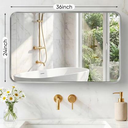 NEWBULIG Gold Round Wall Mirror 36 Inch, Bathroom Mirrors for Over Sink, Wall Decor for Bathroom, Entryway, Bedroom, Vanity