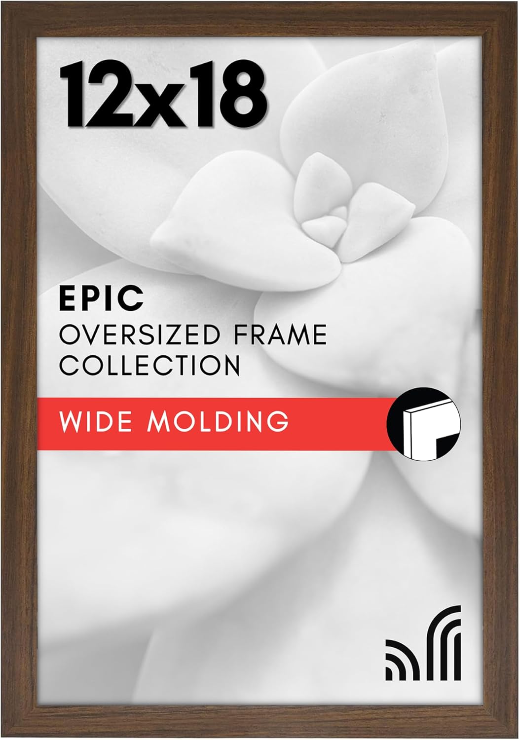 Americanflat 16x20 Picture Frame with Polished Plexiglass - Black Picture Frame - Wide Photo Frames Made of Engineered Wood for Vertical or Horizontal Wall Display - Epic Collection - Black - Colors B