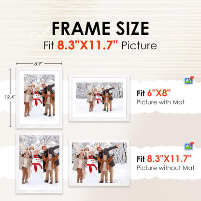 FIXSMITH 10 Pack Picture Frames Collage Wall Decor for Mounting or Tabletop Display, Gallery Wall Frame Set with Two 8x10 Black Frames, Four 5x7 Frames and Four 4x6 Frames, Multi-Pack Photo Frame Set
