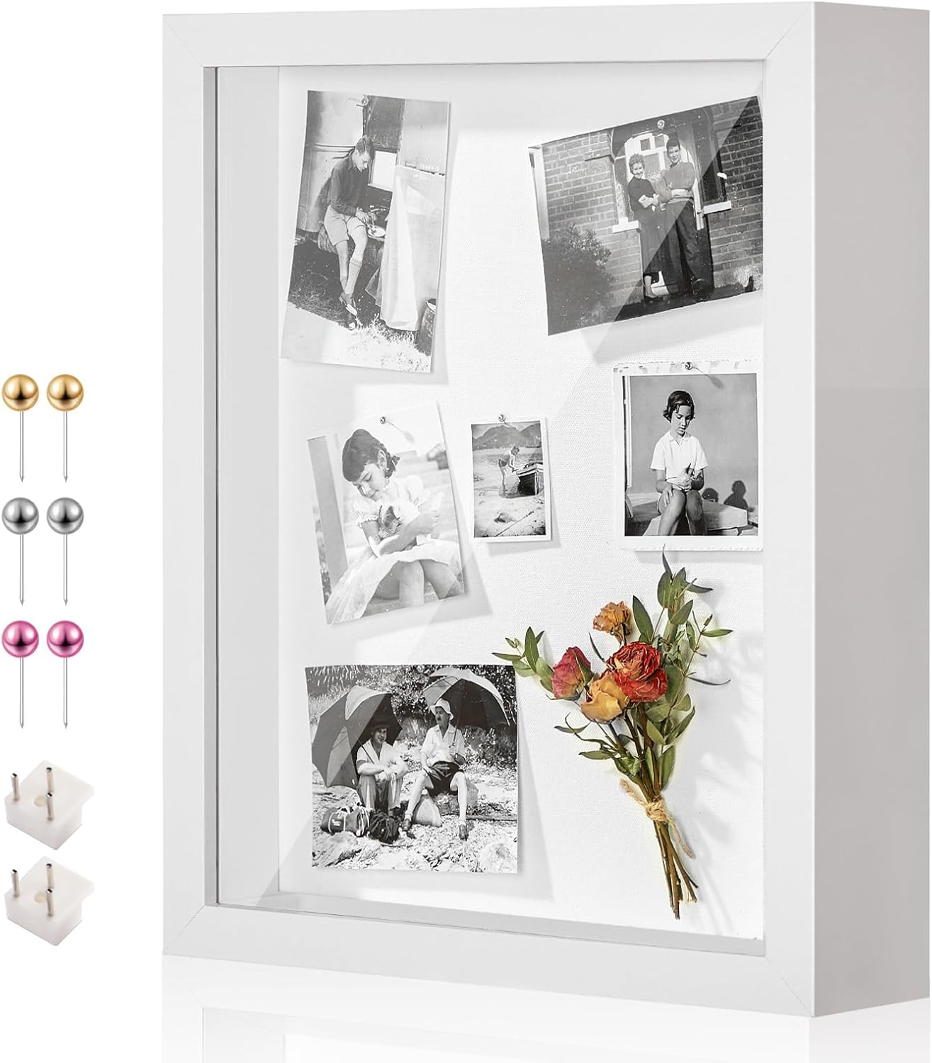 11x14 Shadow Box Display Case Picture Frame with Soft Linen Back, Large Deep Black Shadow Box 11x14 for Flowers Medal Display Case Jersey pet Graduation Memorabilia Baby Ltems Crafts Photos