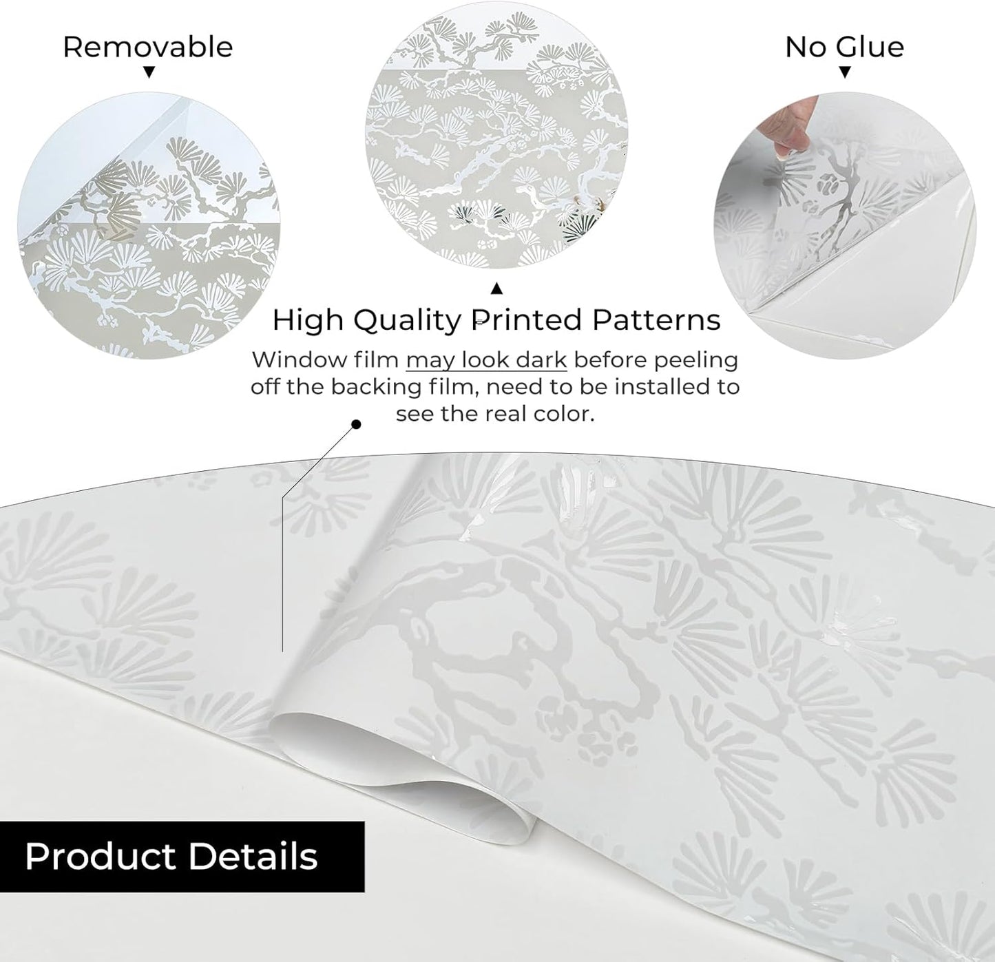 ADD.HERES Window Privacy Film,Colorful Floral Window Stickers,Removable DIY Bouquet Static Clings, Decals for Home School Office Party Supplies, Wildflower Reverie‌, 17.5 x 78.7 in