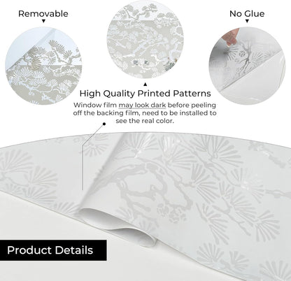 ADD.HERES Window Privacy Film,Colorful Floral Window Stickers,Removable DIY Bouquet Static Clings, Decals for Home School Office Party Supplies, Wildflower Reverie‌, 17.5 x 78.7 in