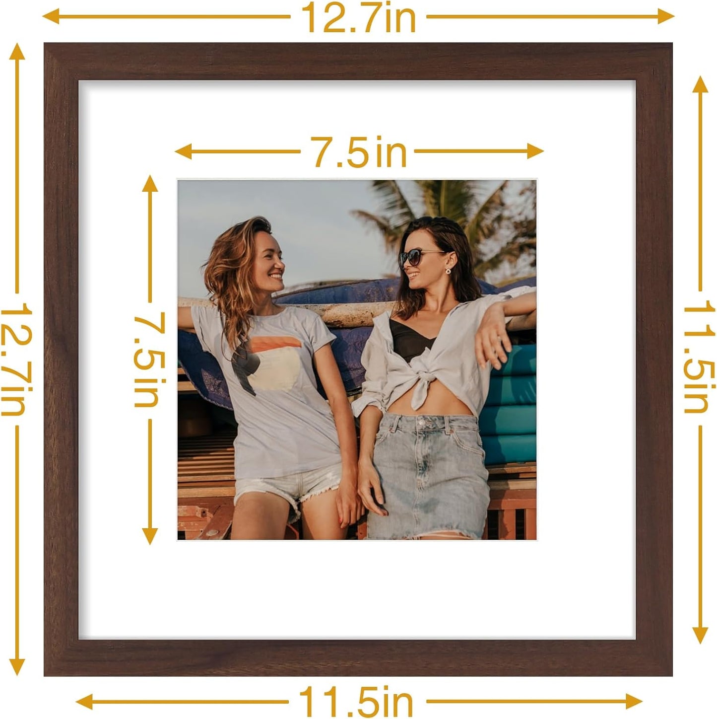 Vittanly 11x14 Picture Frame, Display Pictures 8x10 with Mat or 11x14 without Mat, Photo Frame for Wall Mounting, Black, 1 Pack - Colors B