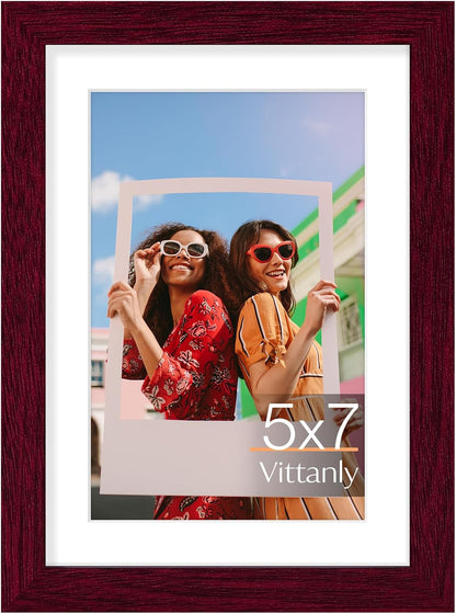 Vittanly 11x14 Picture Frame, Display Pictures 8x10 with Mat or 11x14 without Mat, Photo Frame for Wall Mounting, Black, 1 Pack - Colors B