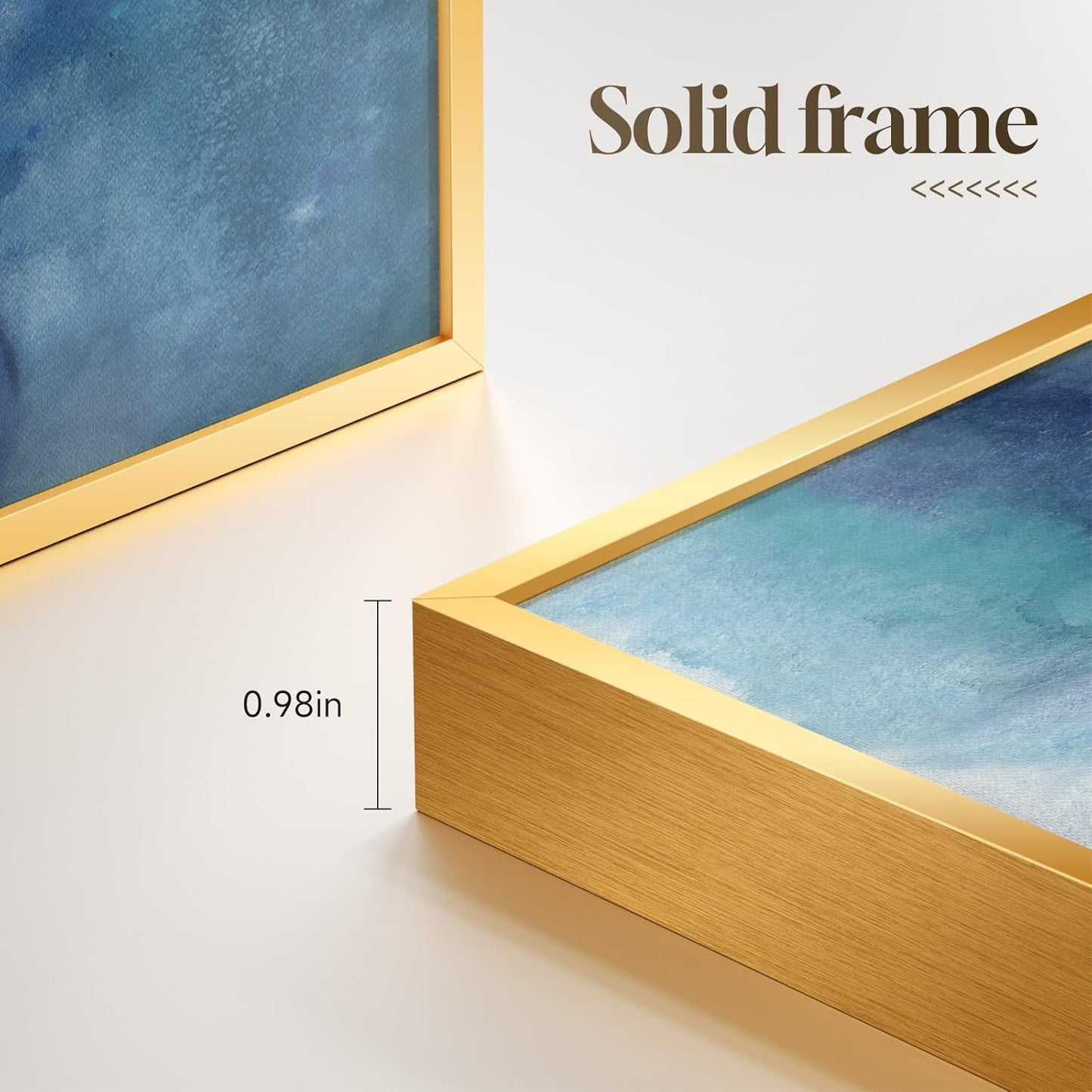 Large Framed Abstract Nature Landscape Wall Art for Living Room, Set of 3 Modern Canvas Prints Paintings Artwork for Walls, Green Lake Pictures for Hallway, Dining Room, Office Wall Decor 24x36 Inch