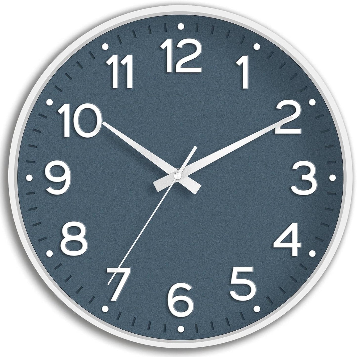 Roymnie Wall Clock Green, Silent Wall Clocks Battery Operated 8 Inch-Modern Non Ticking Analog Clock Decorative for Kitchen Office Bathroom Bedroom(Gold)
