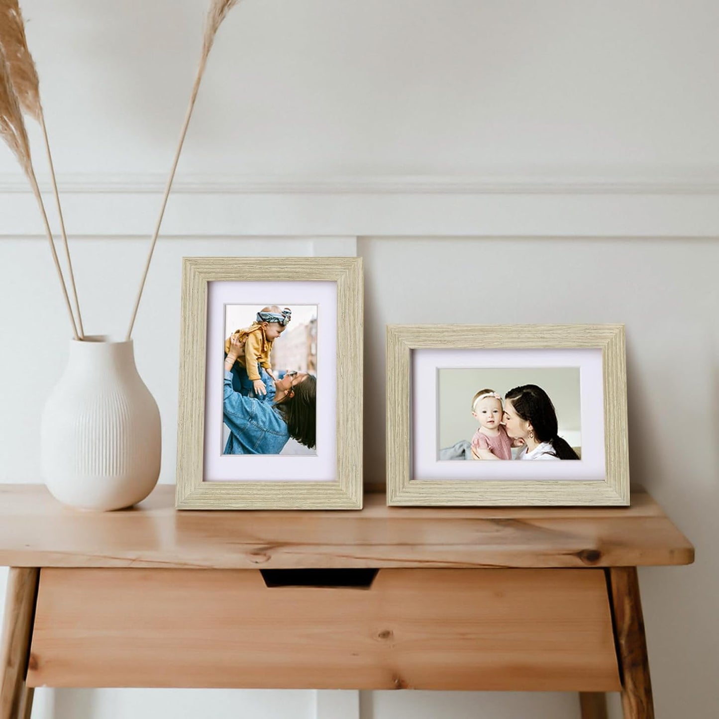 Egofine 12x16 Picture Frame Black, Covered by Plexiglass Made of Solid Wood, Display Pictures 9x12 and 11x14 with Mat or 12x16 Without Mat, for Wall Mounting Photo Frame - Colors B