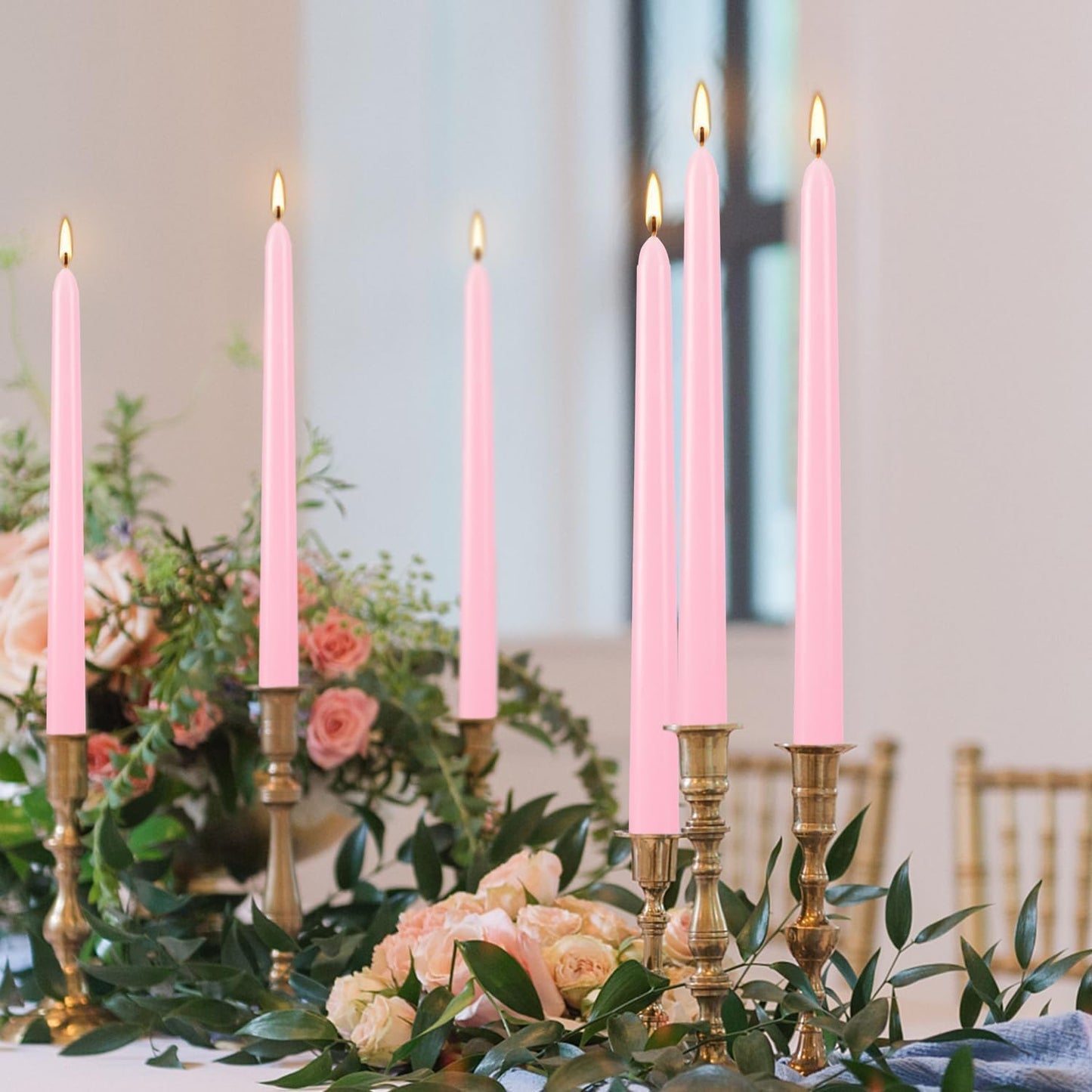 30-Pack 10-Color Taper Candles - 10 Inch Dripless & 10-Hour Burn｜Wedding/Birthday/Home Decor with Premium Wax
