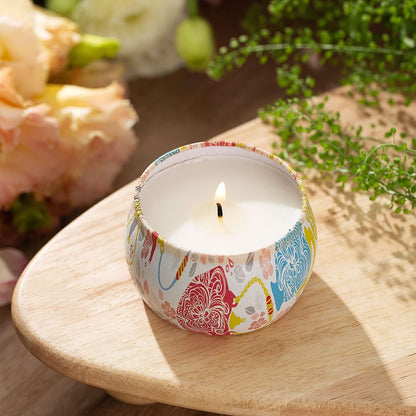 Candles Gift Set for Women, 4 Pack Scented Candles with 8% Essential Oils, 120H Long Lasting Aromatherapy Candles for Home Relaxation
