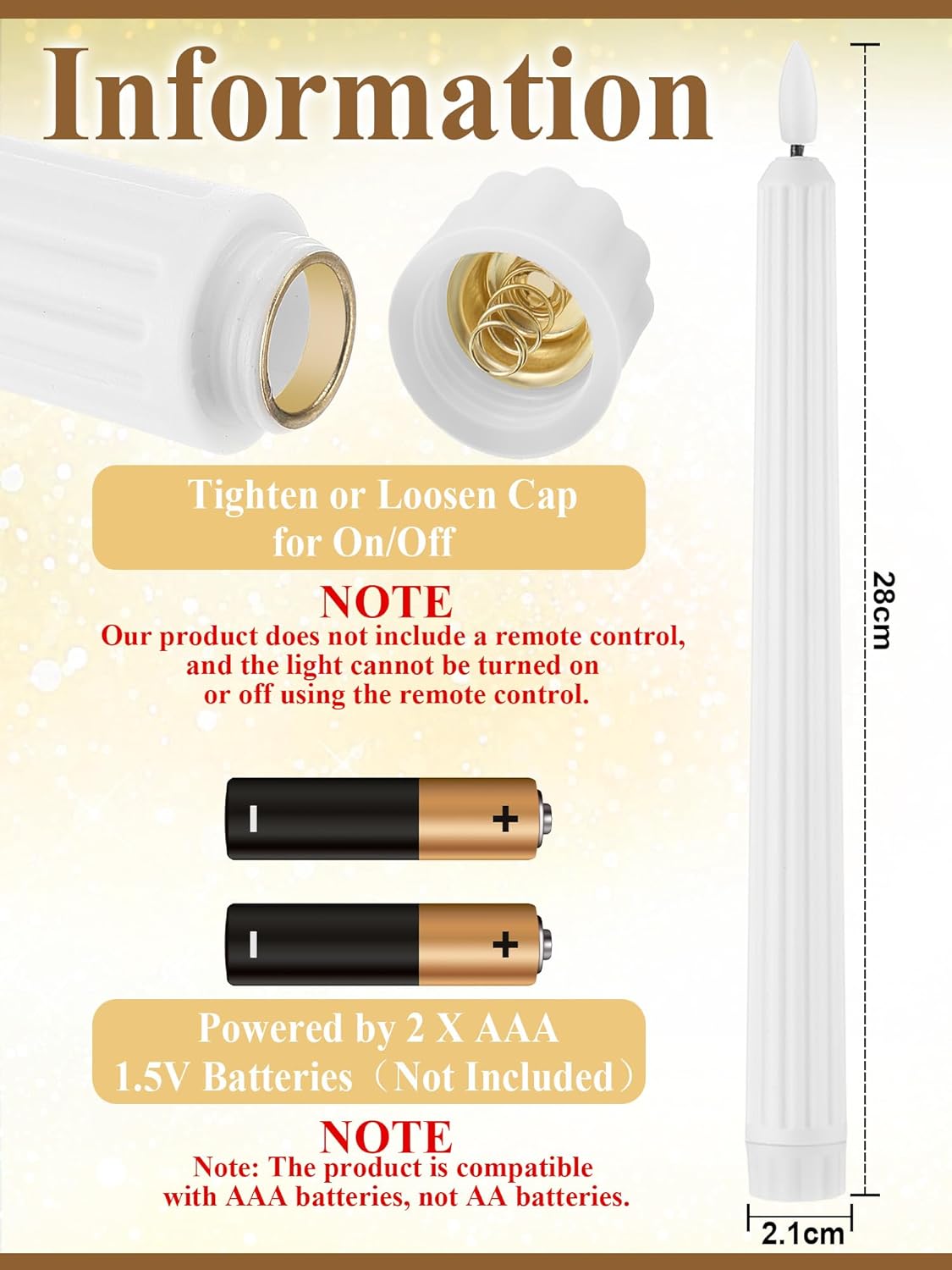 Treela 72 Pcs Flameless LED Taper Candles Battery Operated Candles Bulk 11 Inch Flickering Fake Candlesticks with Warm Light for Valentines Day Church Wedding Party Battery Not Included(Classic,Ivory)