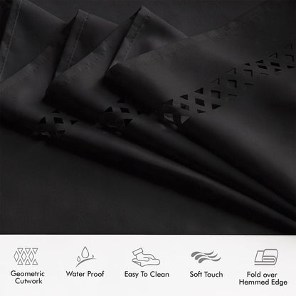 MIULEE Beige Rectangle Linen Polyester Tablecloth with Decorative Cutouts Spring Waterproof Stain Resistant & Shrink-Proof Table Cloth 52x70 inch Farmhouse Style for Dining Wedding and Outdoor